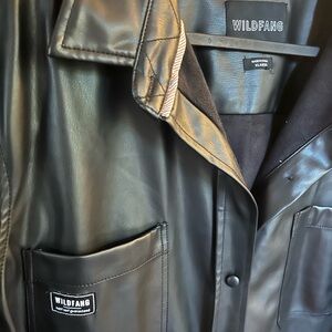 🔥Brand NEW WildFang vegan leather shacket! Women’s size XL (Men/Them, LG.)